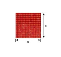 91638 1:87 HO gauge Red Clay Spanish Tile Sheet 12" x 7" (2 per pack)