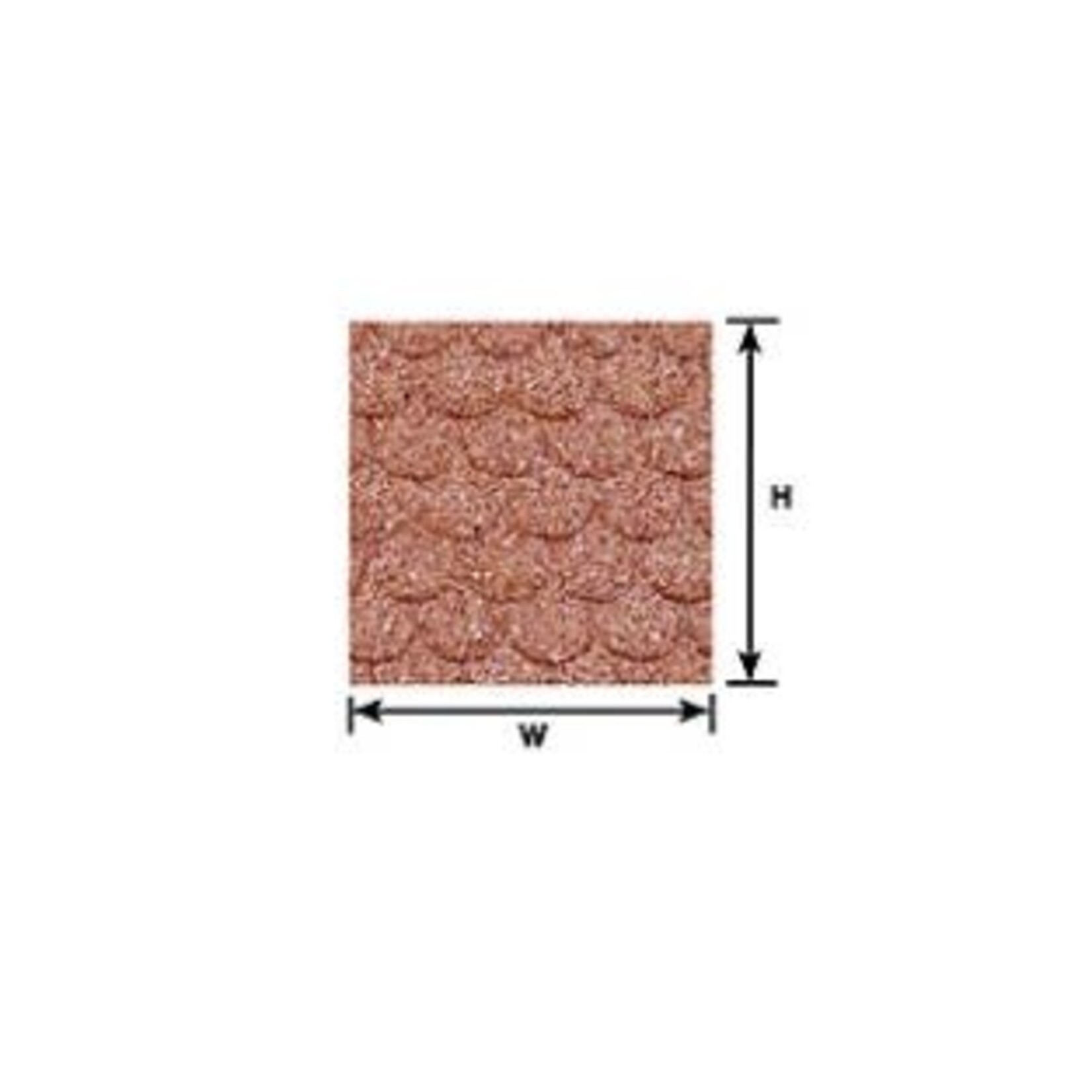 Plastruct 91654 1:24 G gauge Red Clay Scalloped Edge Tile Sheet 12" x 7" (2 per pack)