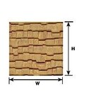 Plastruct 91655 1:48 O gauge Beige Wood Shake Shingle Sheet 12" x 7" (2 per pack)