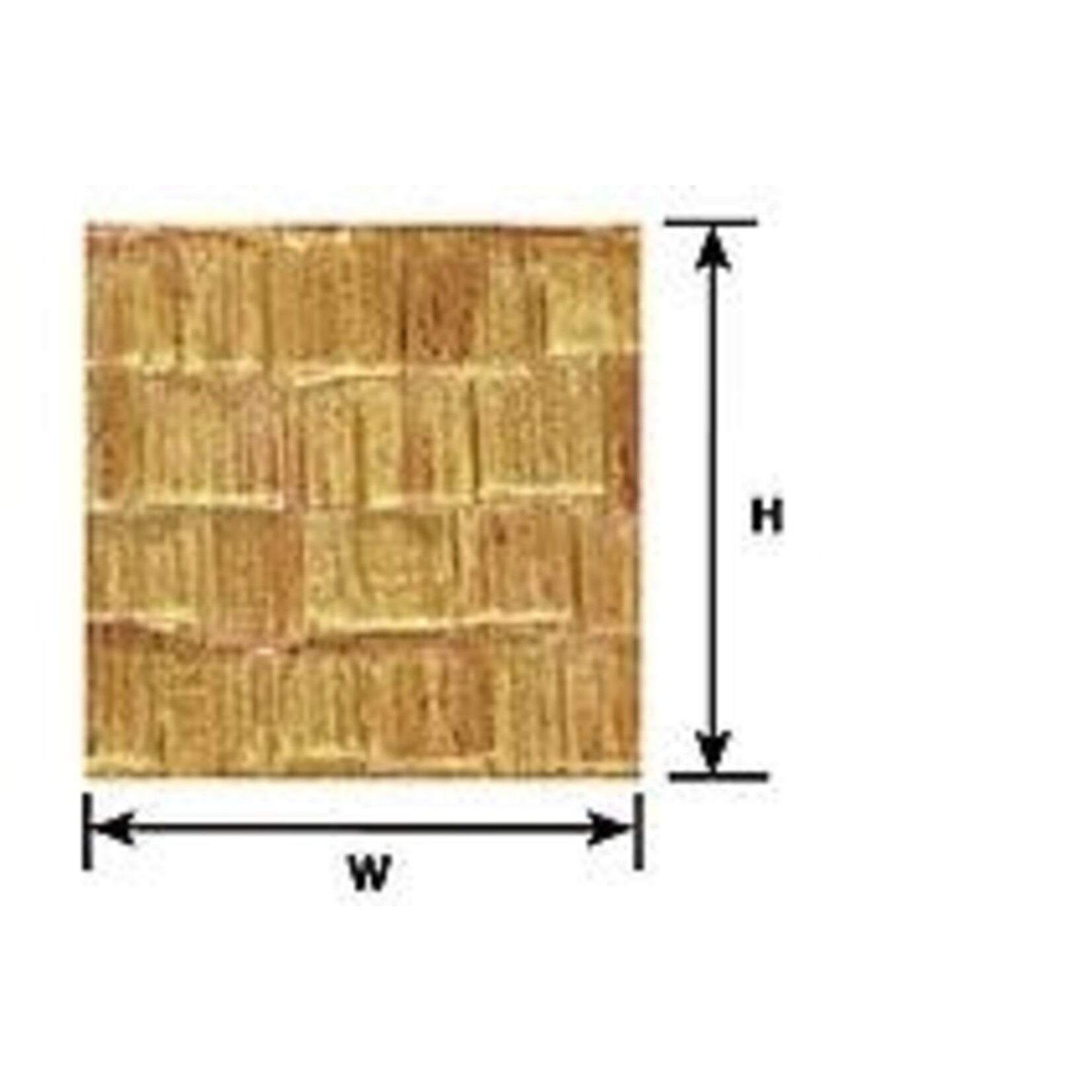 Plastruct 91659 1:24 G gauge Beige Wood Shake Shingle Sheet 12" x 7" (2 per pack)