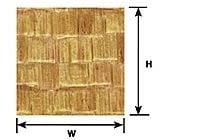 91659 1:24 G gauge Beige Wood Shake Shingle Sheet 12" x 7" (2 per pack)