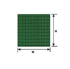 91665 1:87 HO gauge Red Ridge Clay Tile Sheet 12" x 7" (2 per pack)