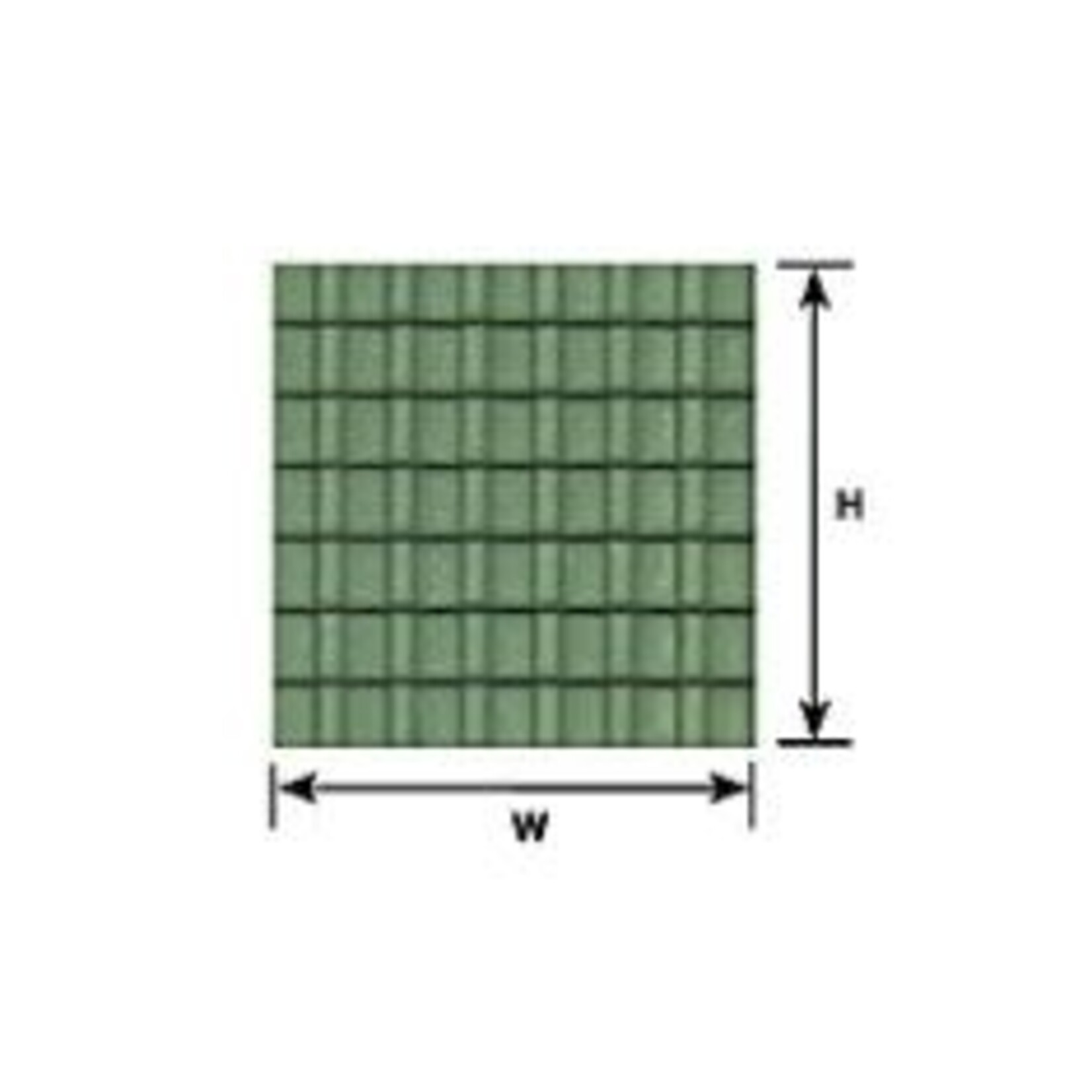 Plastruct 91666 1:48 O gauge Red Ridged Clay Tile Sheet 12" x 7" (2 per pack)