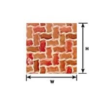 91672 1:24 G gauge Red Clay Interlocking Paving Sheet 12" x 7" (2 per pack)