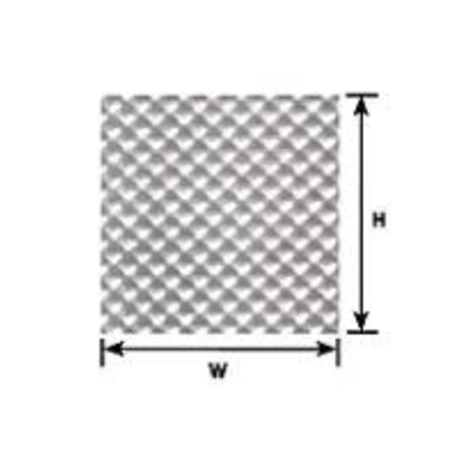 Plastruct 91680 1:87 HO gauge White Tread Plate Sheet 12" x 7" (2 per pack)