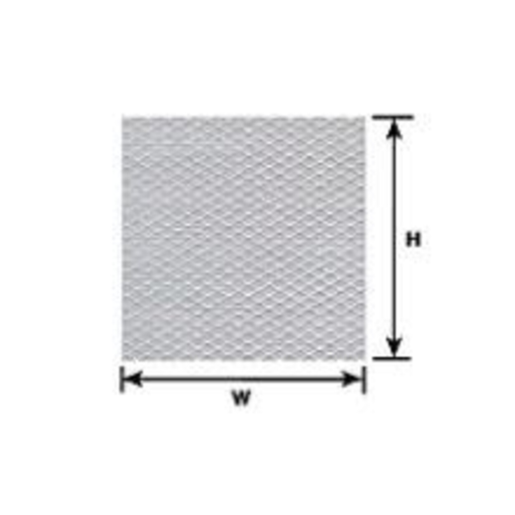 Plastruct 91681 1:87 HO gauge White Tread Plate Sheet 12" x 7" (2 per pack)