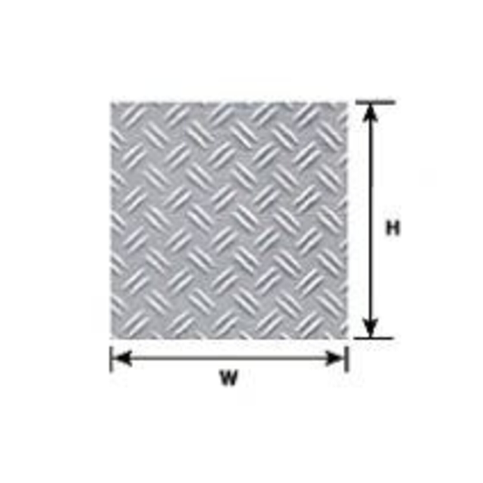 Plastruct 91683 1:160 N gauge Double Diamond Plate Sheet 12" x 7" (2 per pack)