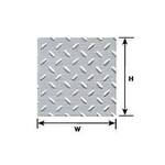 Plastruct 91686 1:160 N gauge White Diamond Plate Sheet 12" x 7" (2 per pack)
