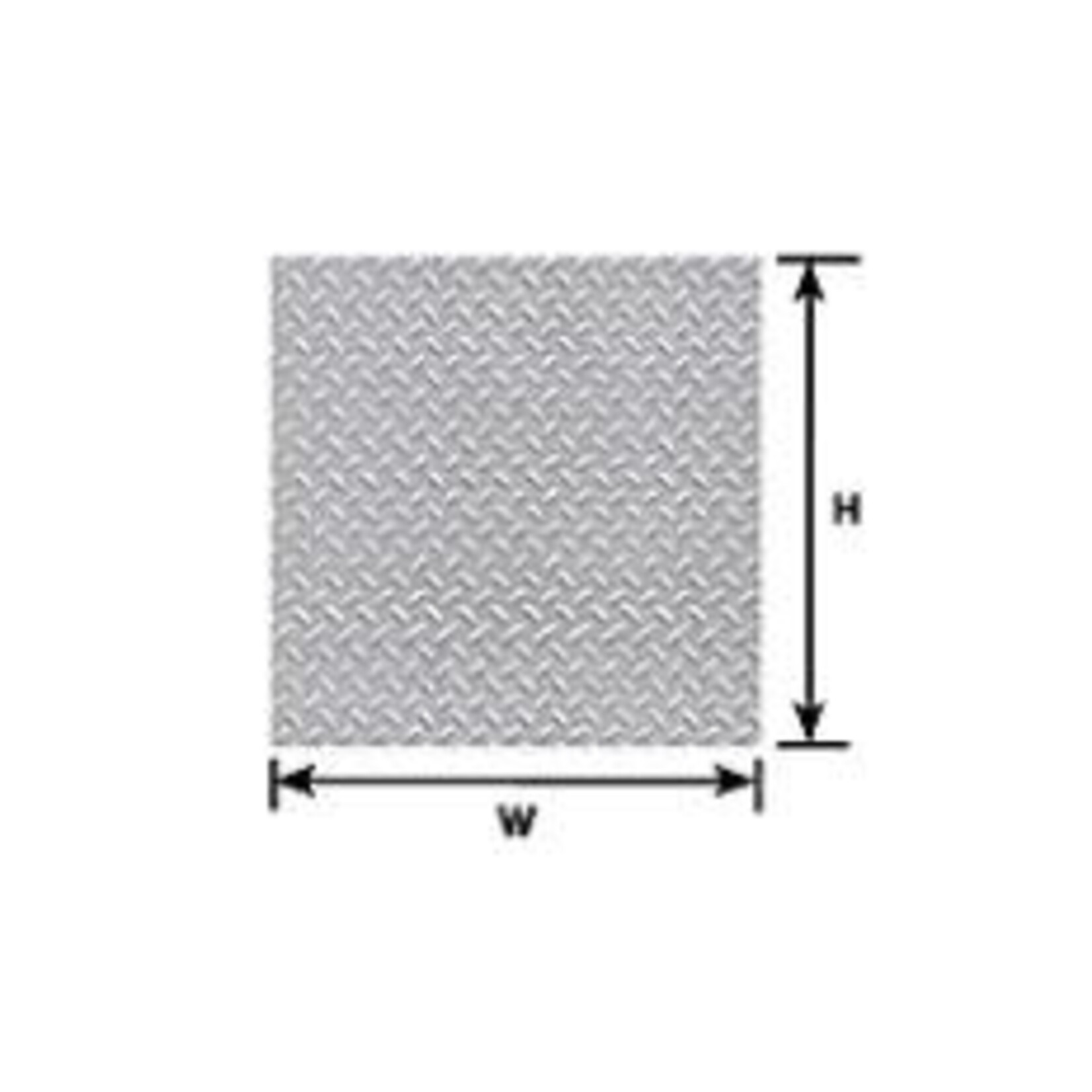 Plastruct 91687 1:87 HO gauge White Diamond Plate Sheet 12" x 7" (2 per pack)