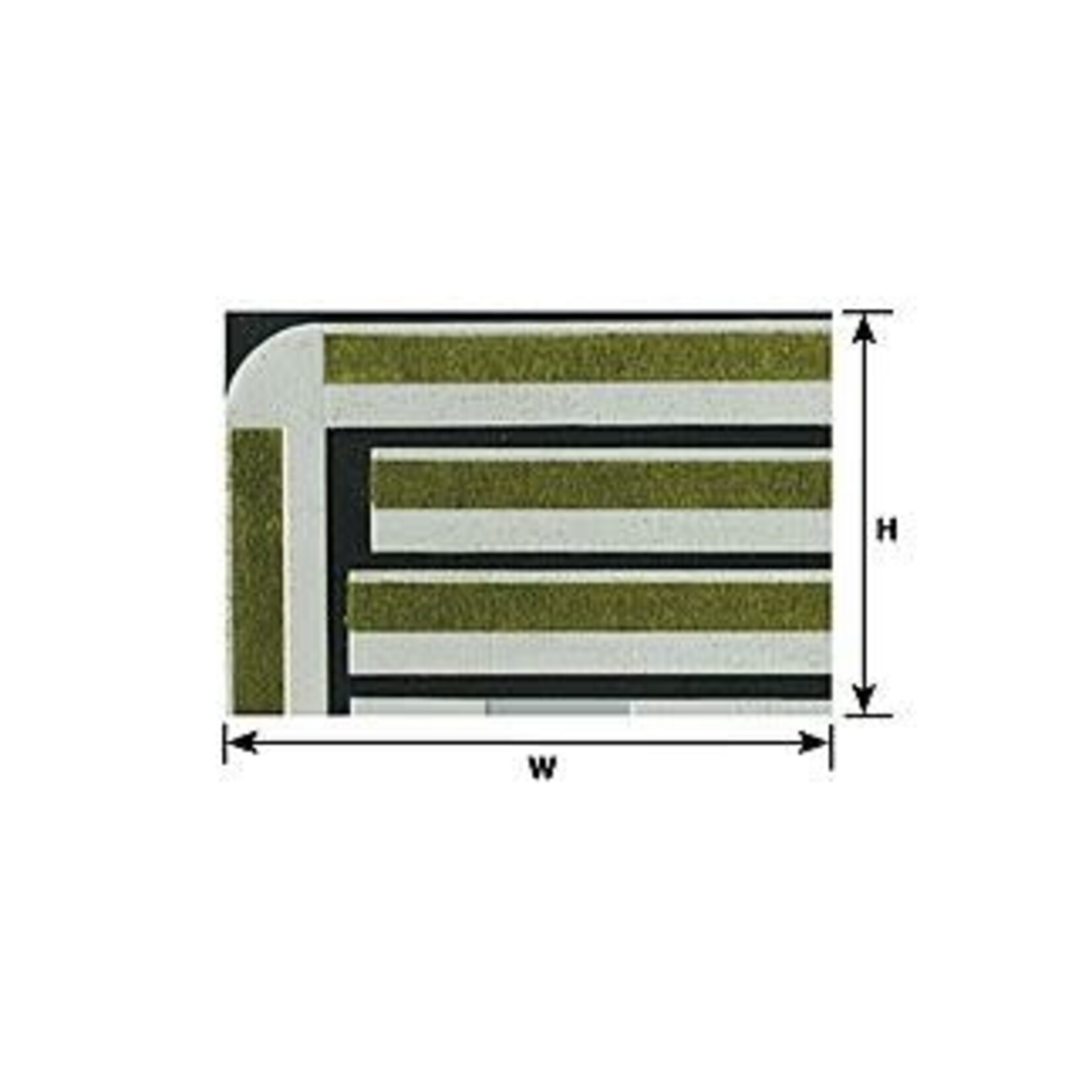 Plastruct 91690 1:87 HO gauge Beige Curbs, Walks & Parkways 12" x 7" (2 per pack)