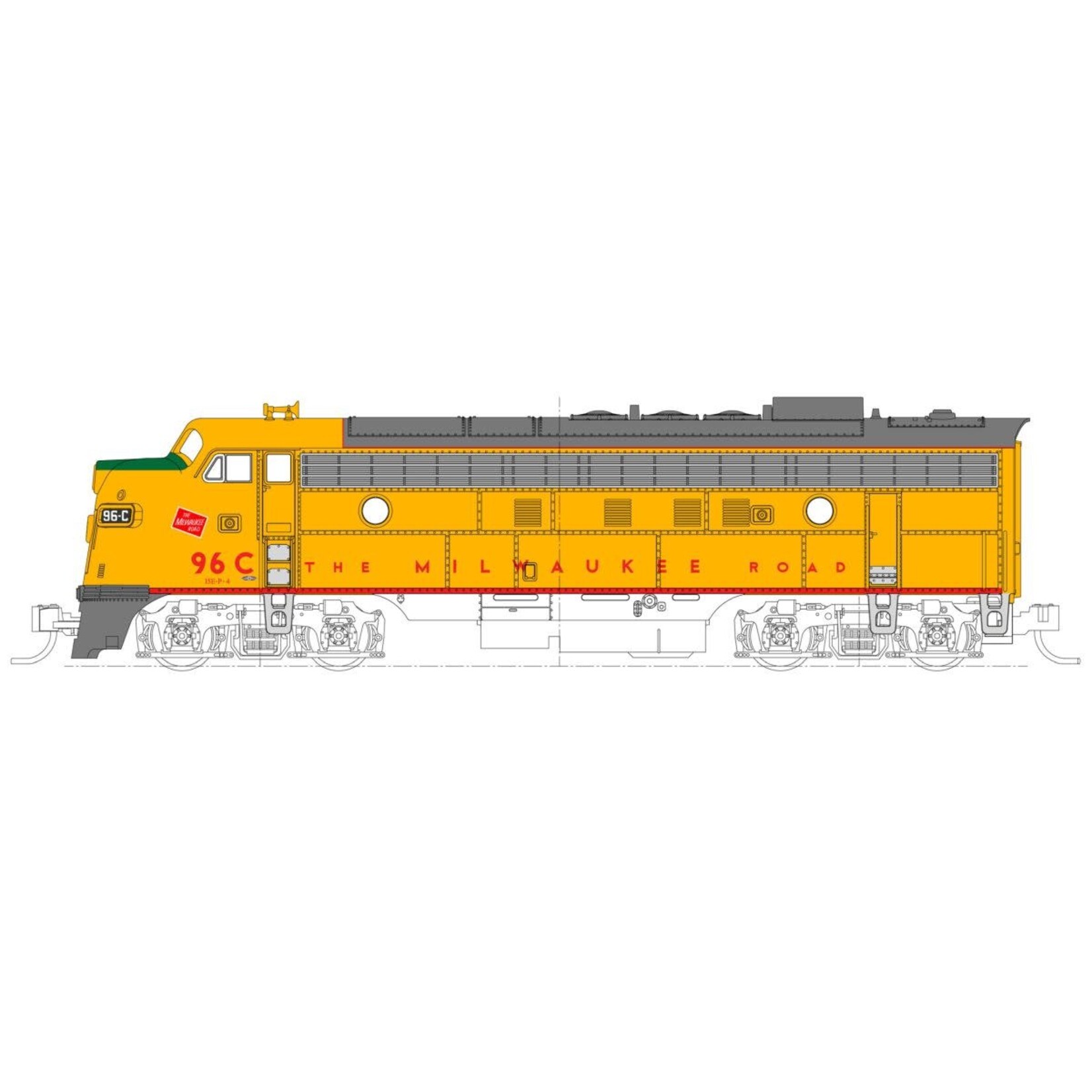 Kato 1762303 N FP7 Diesel Milw.Rd. #96C/Post 1955 Scheme