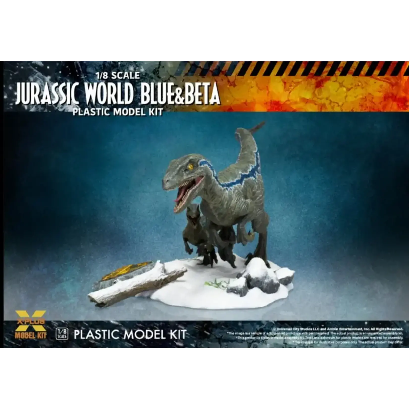 Xplus 200143 1/8 Jurassic World Dominion Blue & Beta Velociraptors