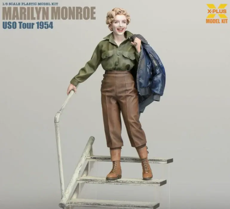 200245 1/8 Marilyn Monroe USO Tour 1954 w/ Airplane Stair Section