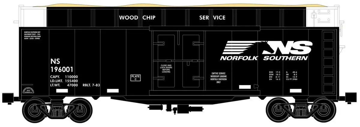 86447 O Woodchip Car Norfolk Southern