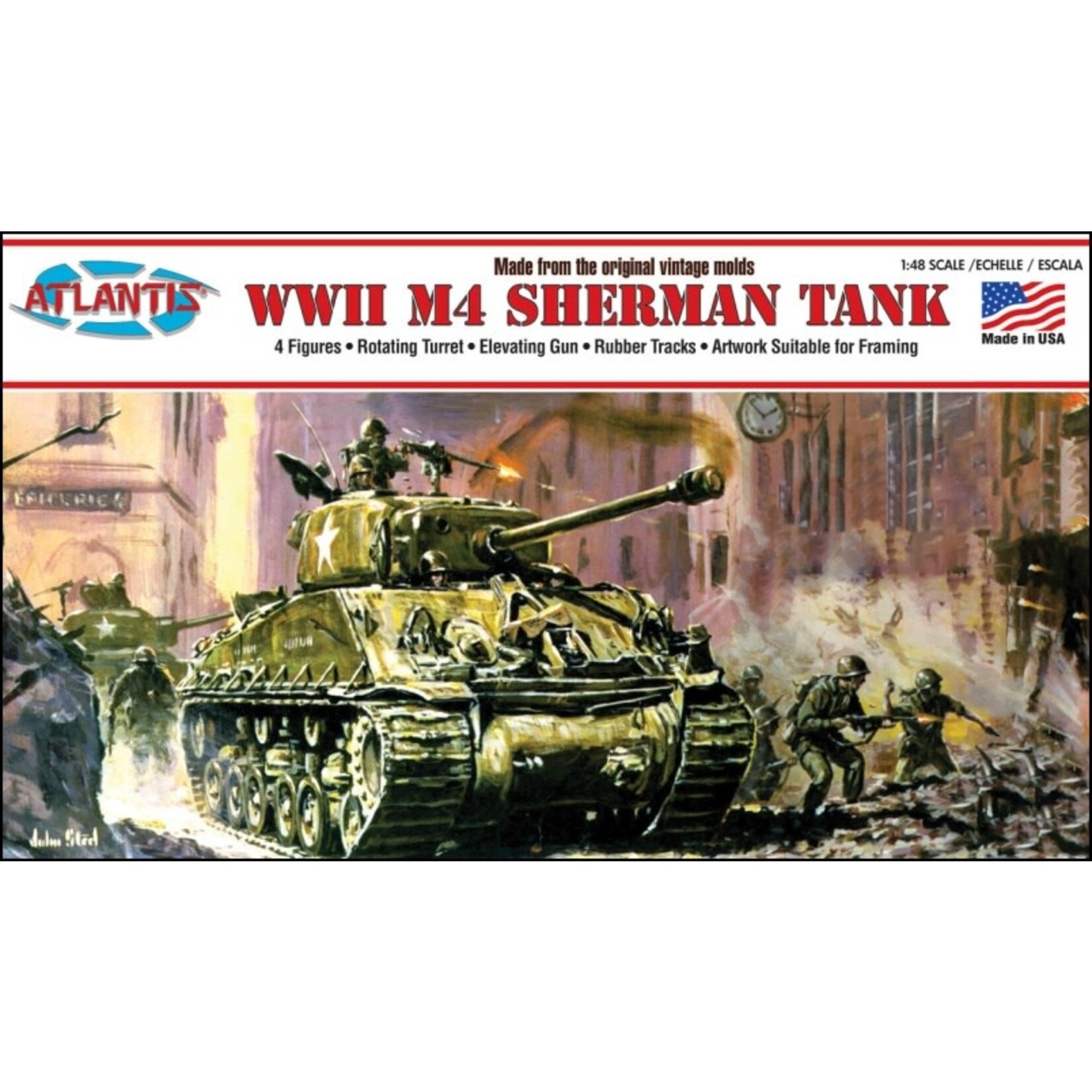 Atlantis 317 1/48 WWII M4 Sherman Tank