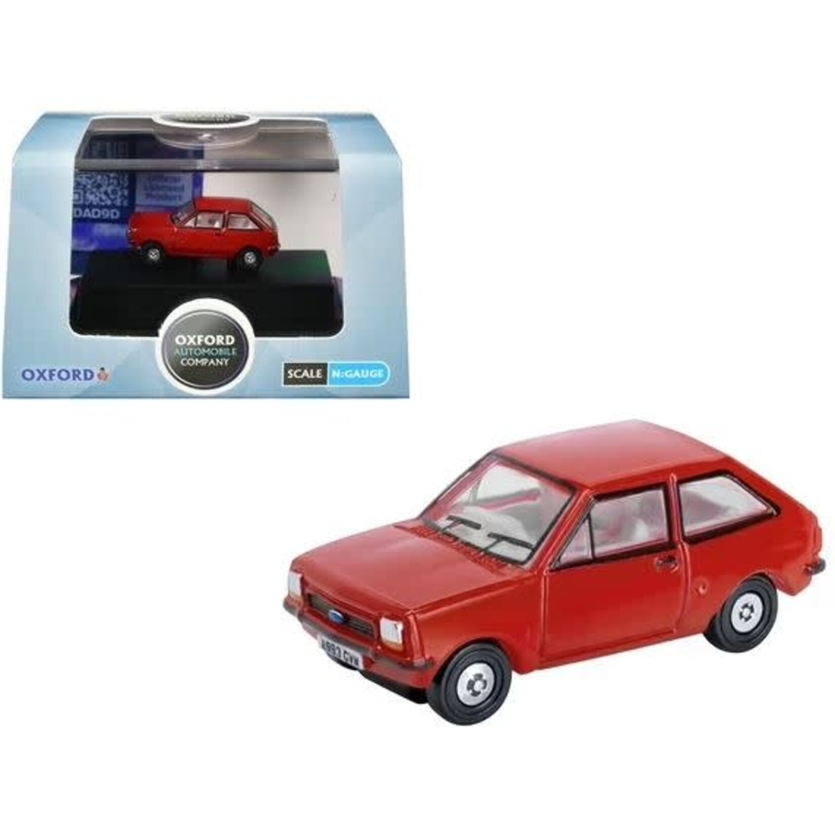 Oxford Diecast NFF001 N Ford Fiesta Mk I - Venetian Red