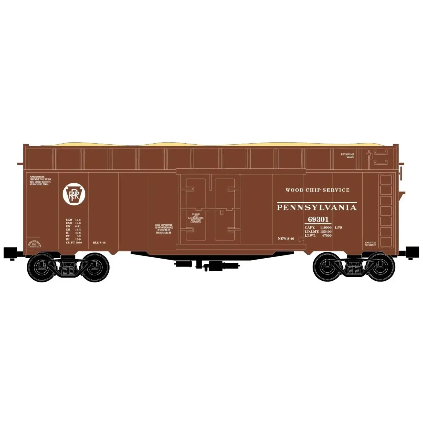 Ready Made Trains 86415 O Woodchip Car PRR