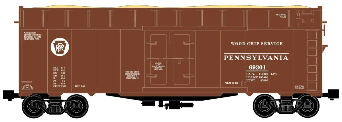86415 O Woodchip Car PRR