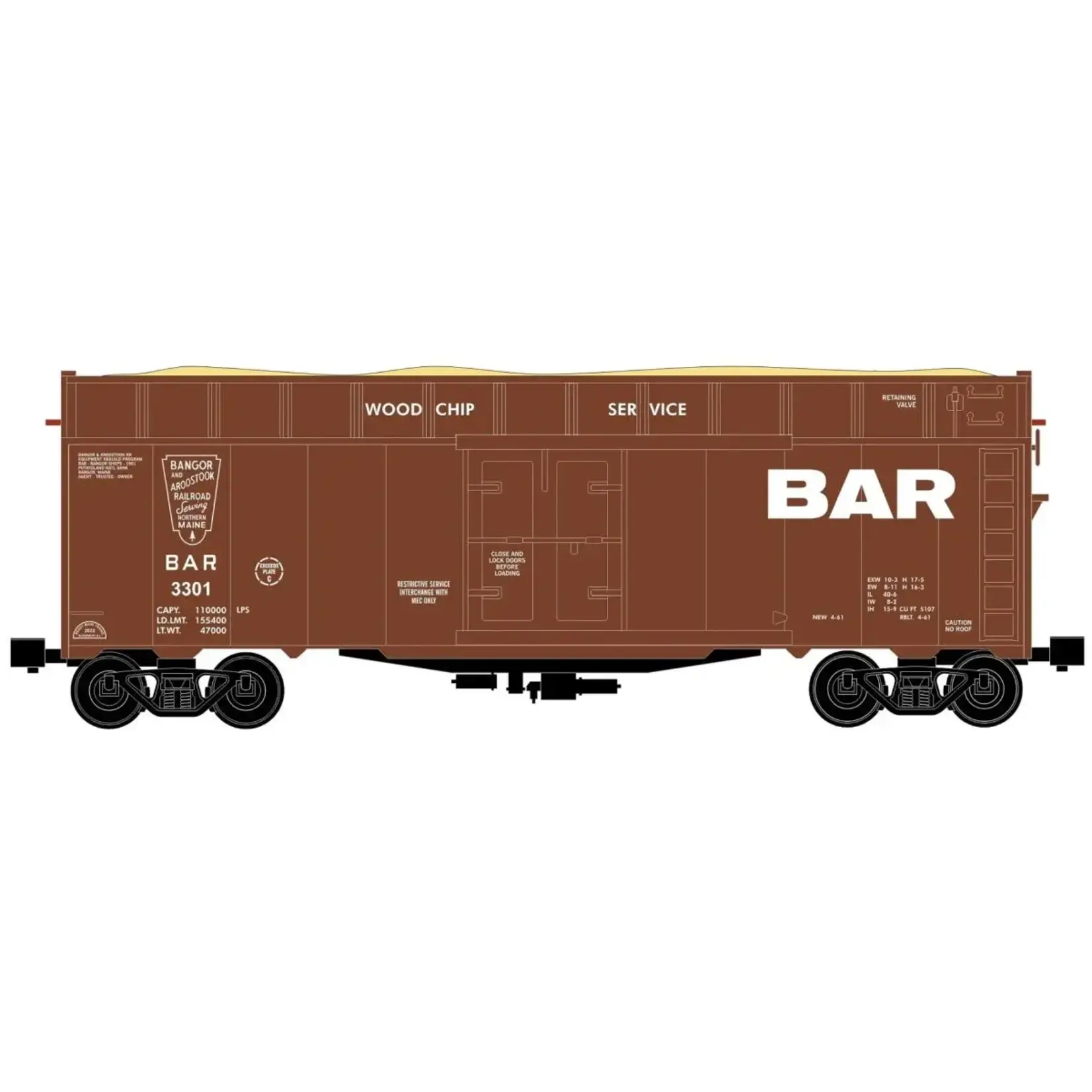 Ready Made Trains 86467 O Woodchip Car BAR