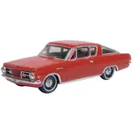 Oxford Diecast 87PB65002 HO Plymouth Barracuda 1965 - Medium Red