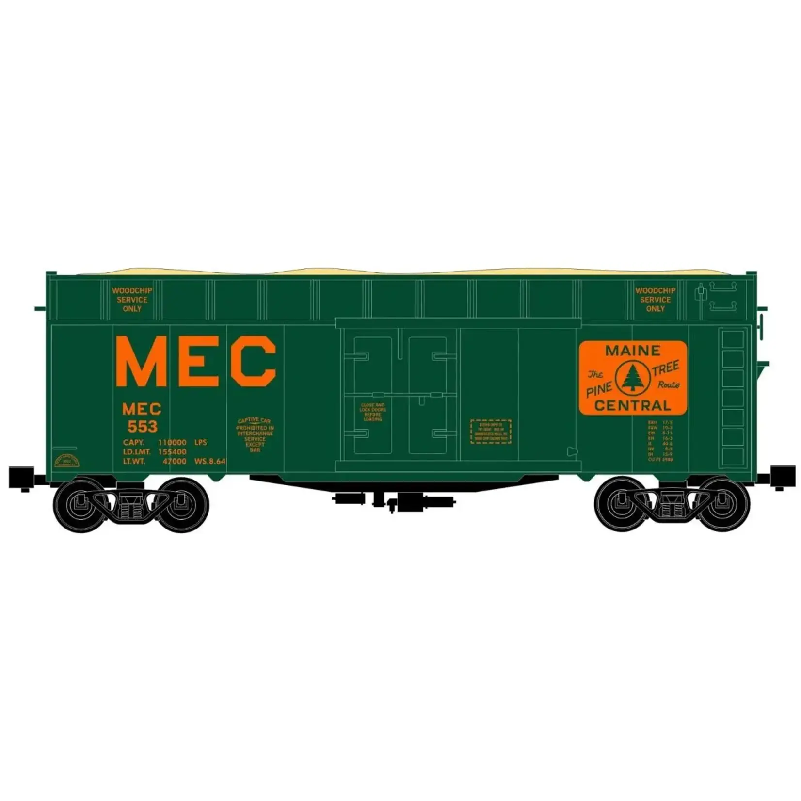 Ready Made Trains 86462 O Woodchip Car MEC
