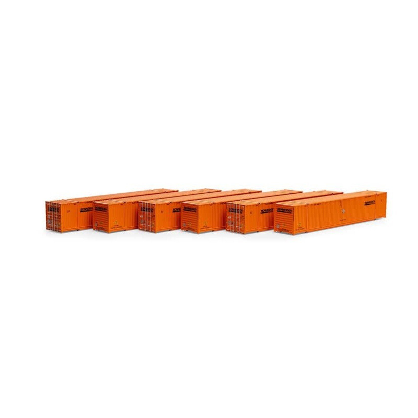 Athearn 28523 HO 53' CIMC Container Schneider #1 - 6 Pack