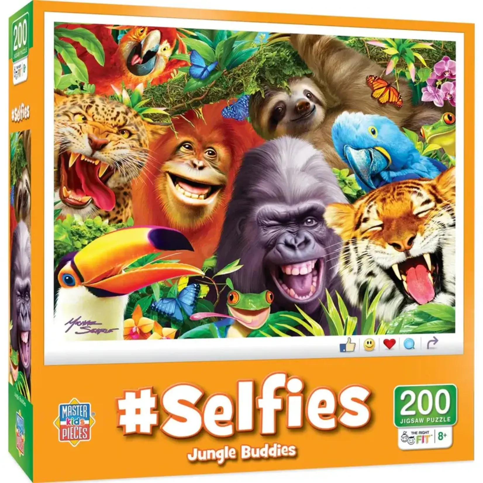 MasterPieces 12508 Selfies - Jungle Buddies 200pc Puzzle