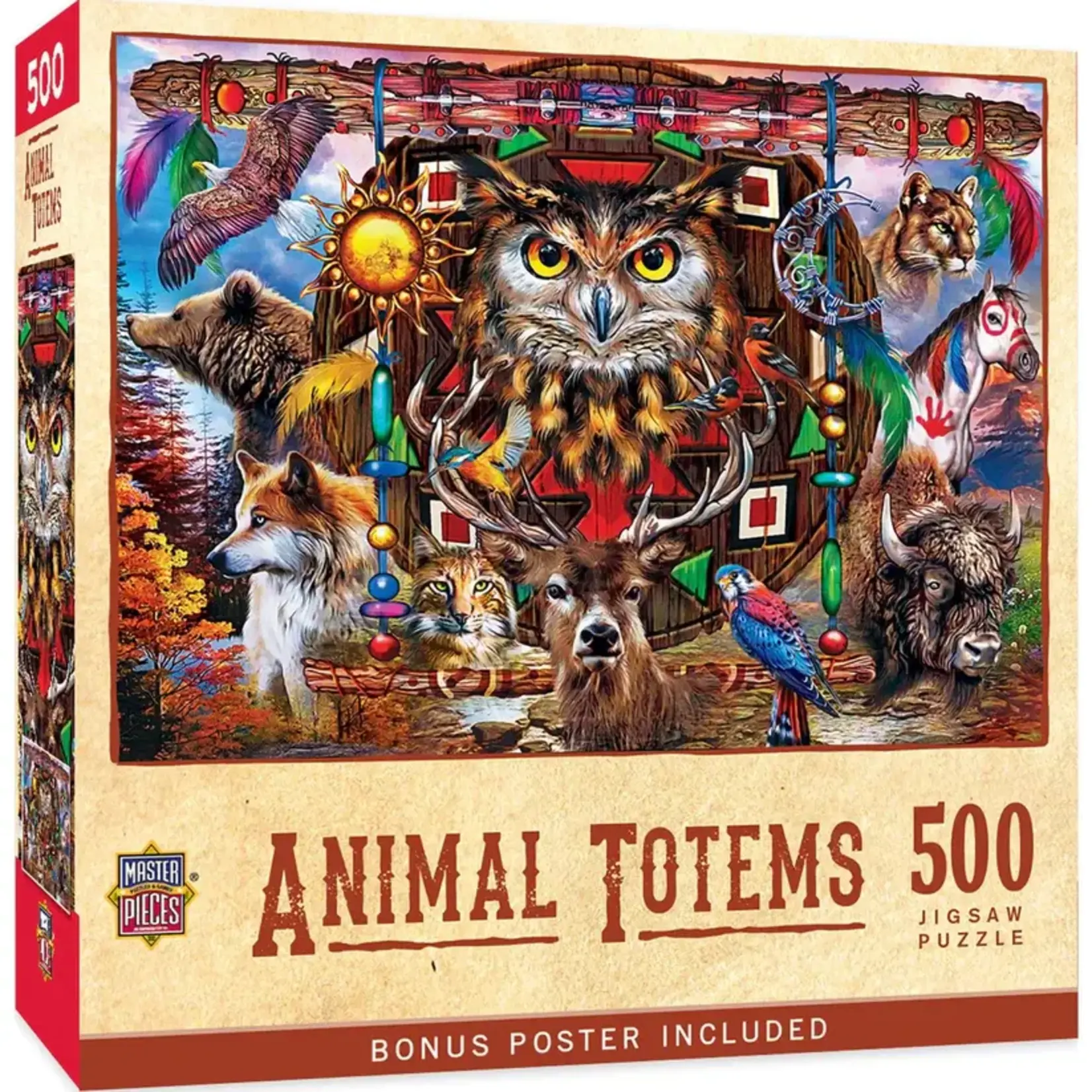 MasterPieces 32555 Tribal Spirit - Forest Guardians 500pc Puzzle