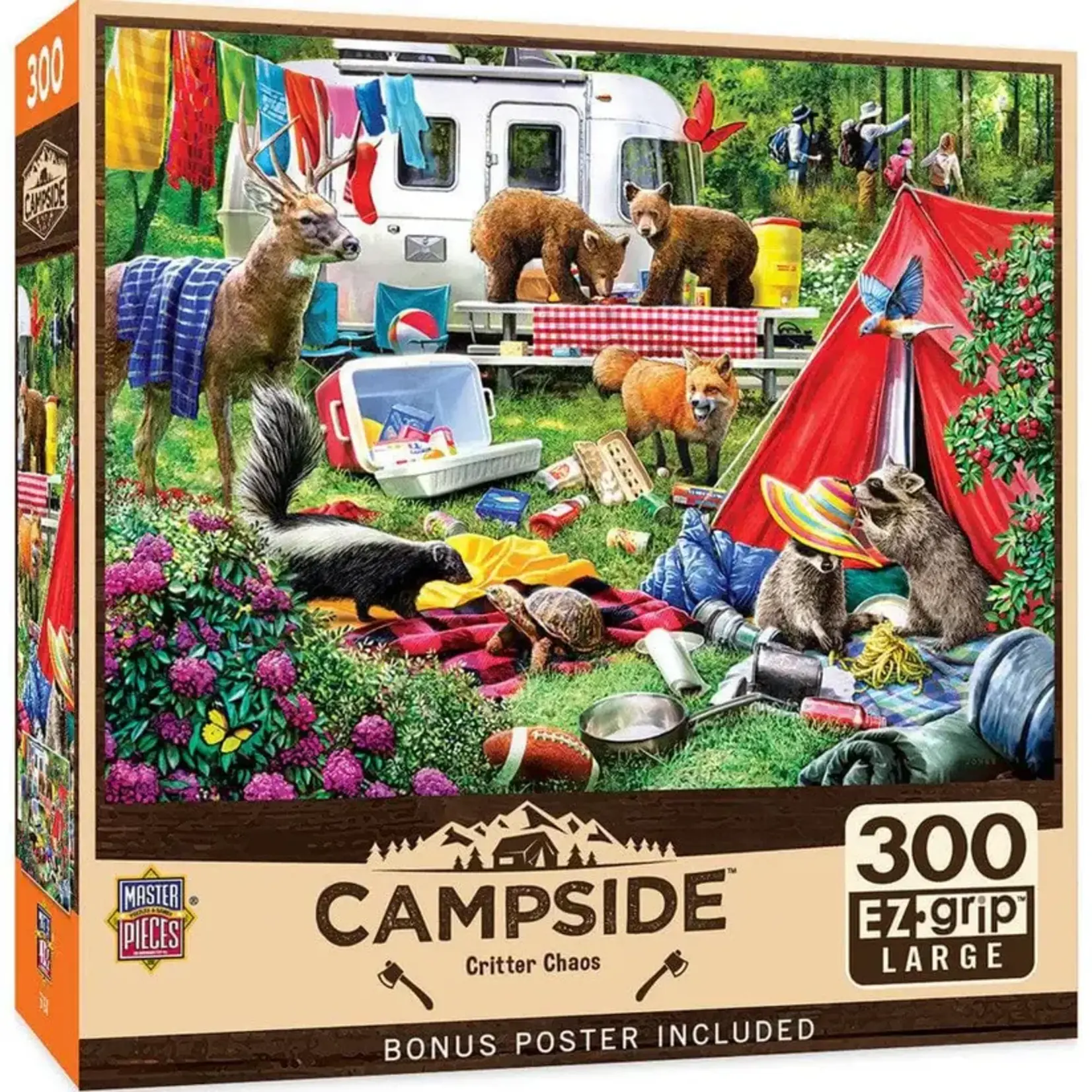 MasterPieces 32562 Campside - Critter Chaos 300pc EzGrip Puzzle