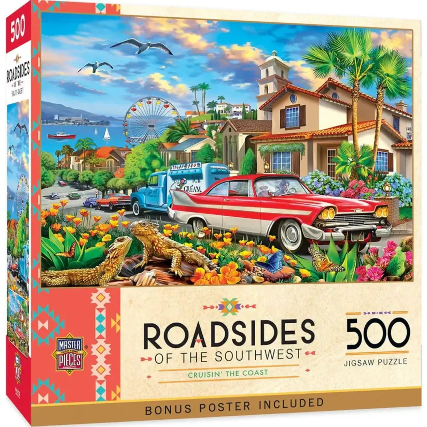 MasterPieces 32570 Roadsides of the Southwest - Cruisin' the Coast 500pc Puzzle