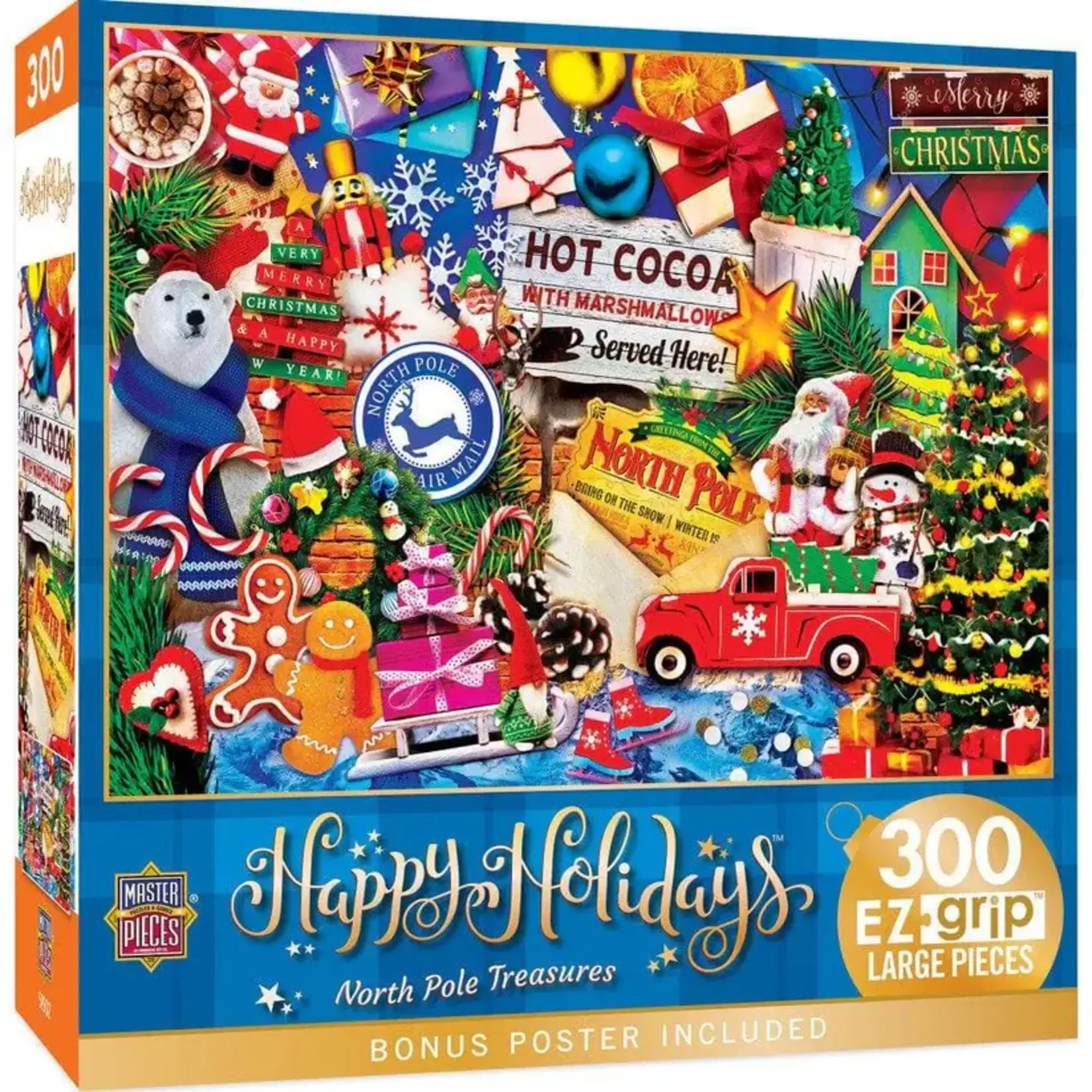 MasterPieces 32574 Holiday - Greetings from the North Pole 300pc EzGrip Puzzle