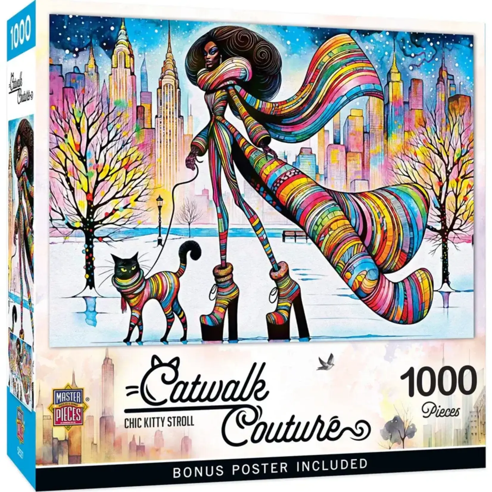 MasterPieces 72523 Catwalk Couture - Chic Kitty Stroll 1000pc Puzzle