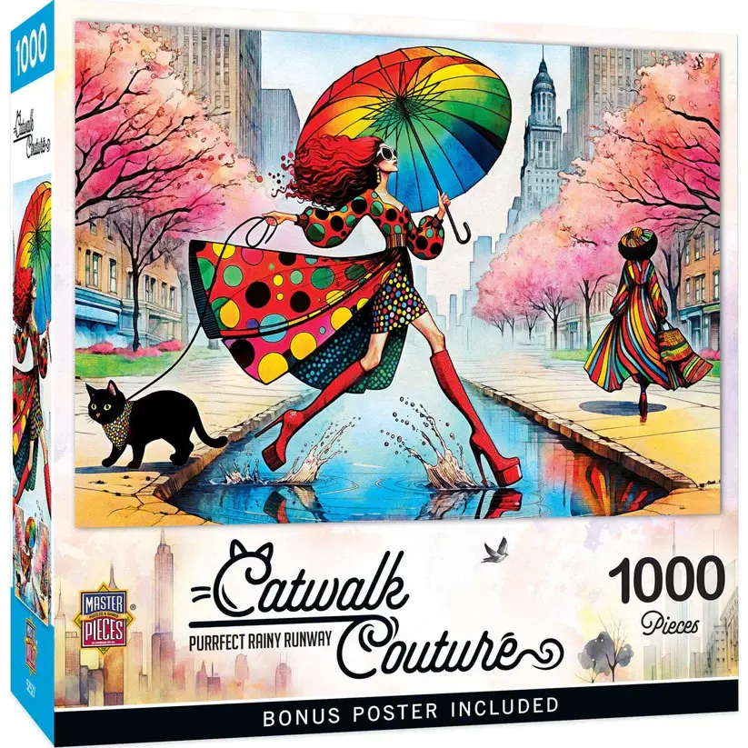 72524 Catwalk Couture - Purrfect Rainy Runway 1000pc Puzzle