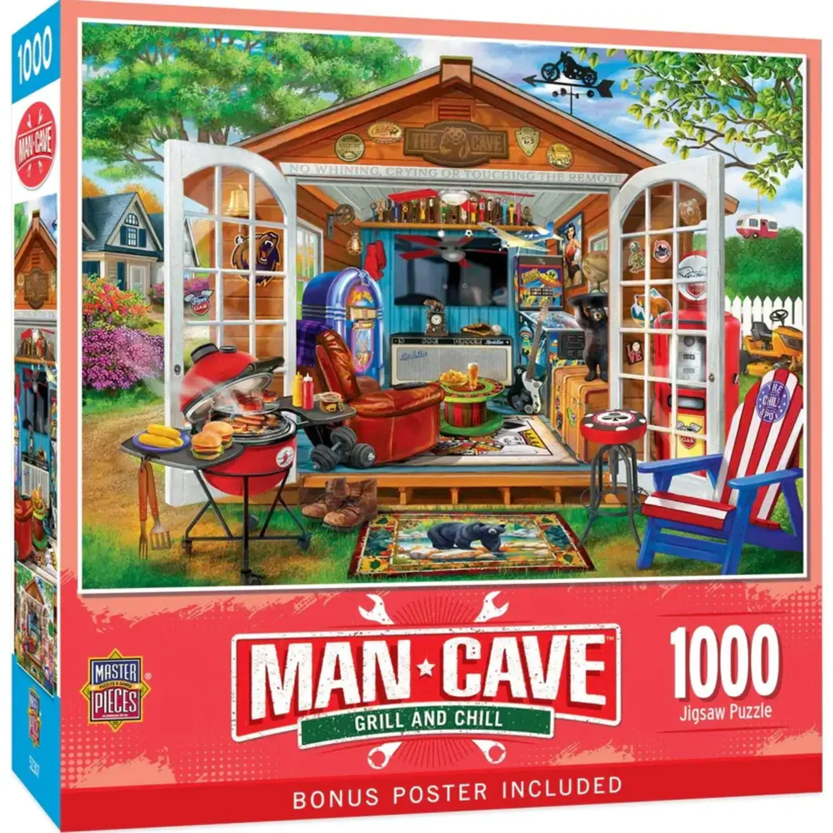 MasterPieces 72587 Man Cave - Grill & Chill 1000pc Puzzle