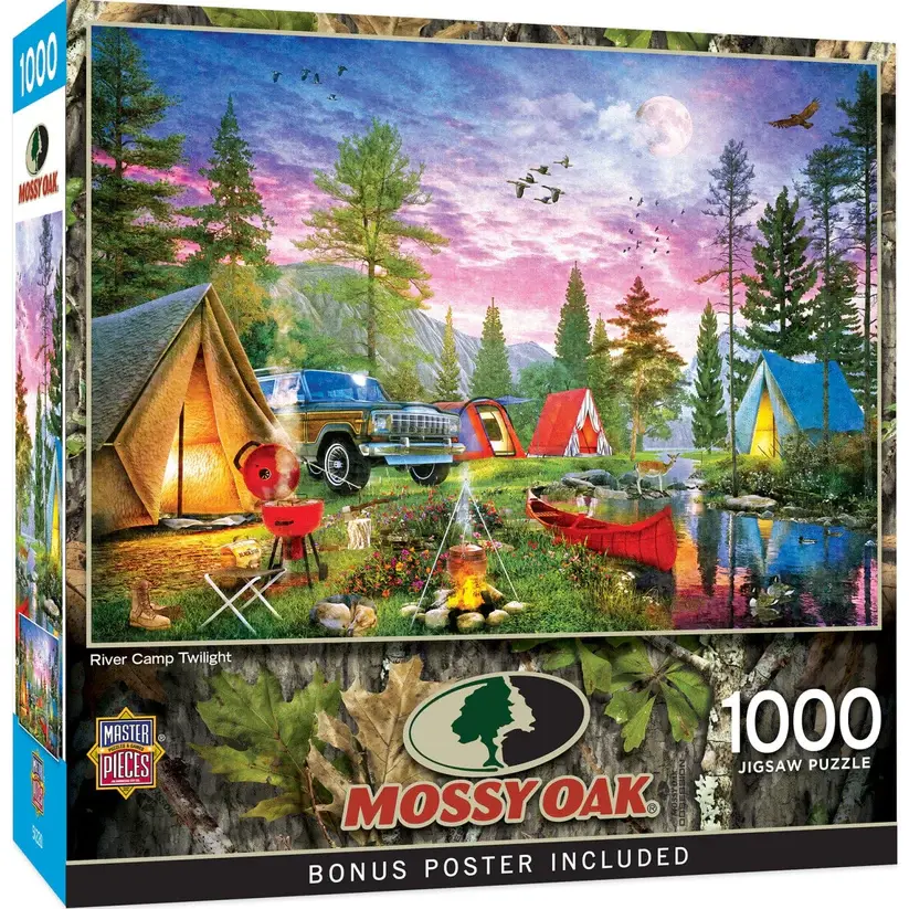72573 Mossy Oak - River Camp Twilight 1000pc Puzzle