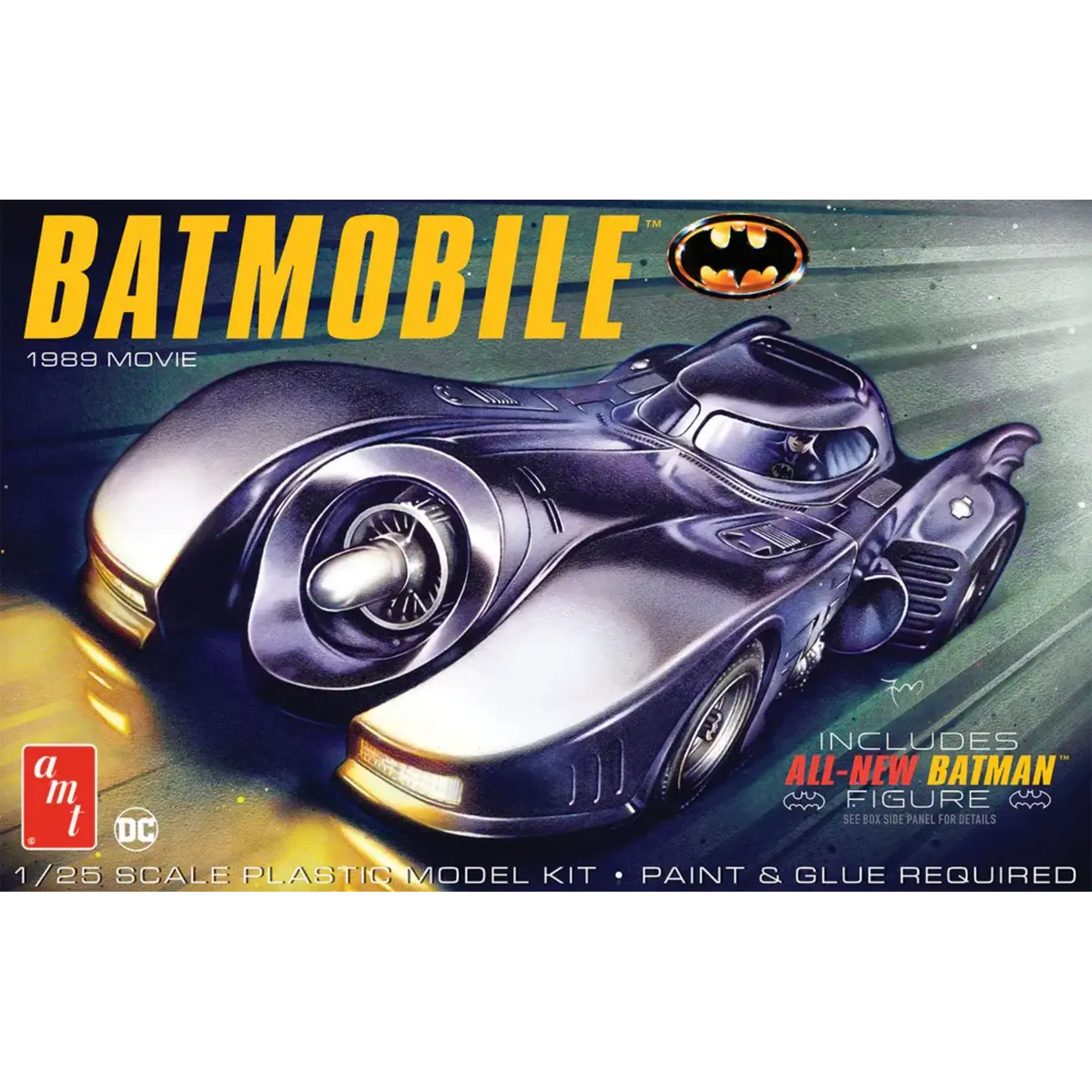 AMT 1504 1/25 Batmobile 1989 Movie w/ Seated Batman Figure