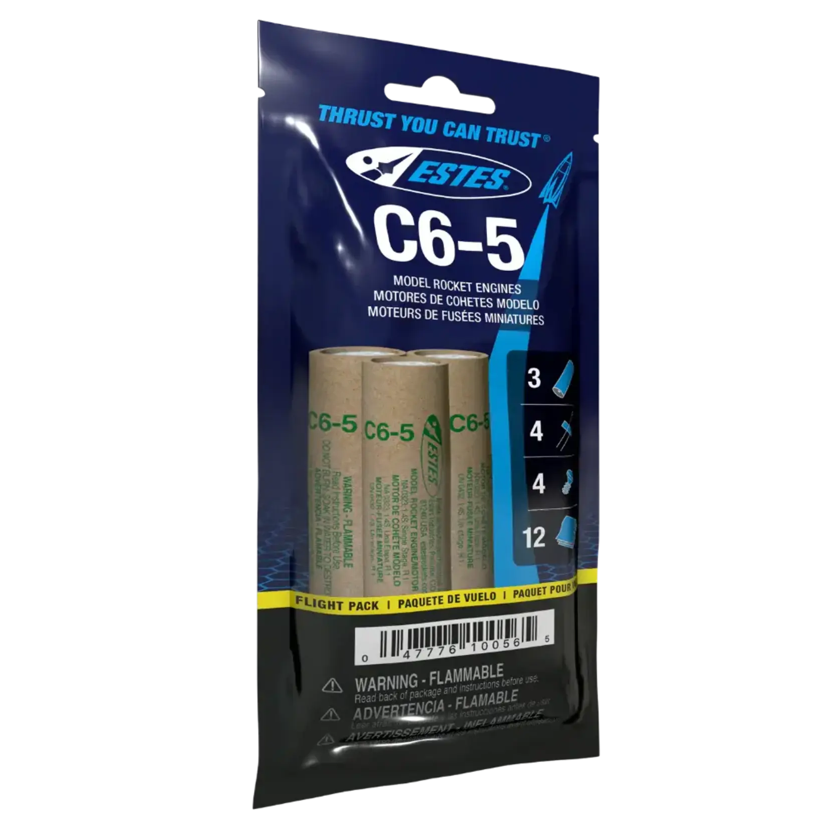 Estes 10056 C6-5 Engines - 3 Pack