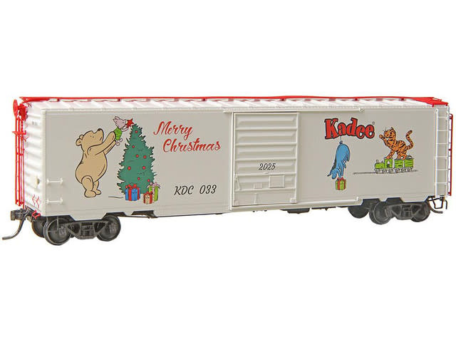 6933 HO Winnie-the-Pooh and Freiends 2025 Christmas Car KDC 033 50' PS-1 Boxcar Red