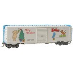 Kadee 6934 HO Winnie-the-Pooh and Freiends 2025 Christmas Car KDC 033 50' PS-1 Boxcar Blue
