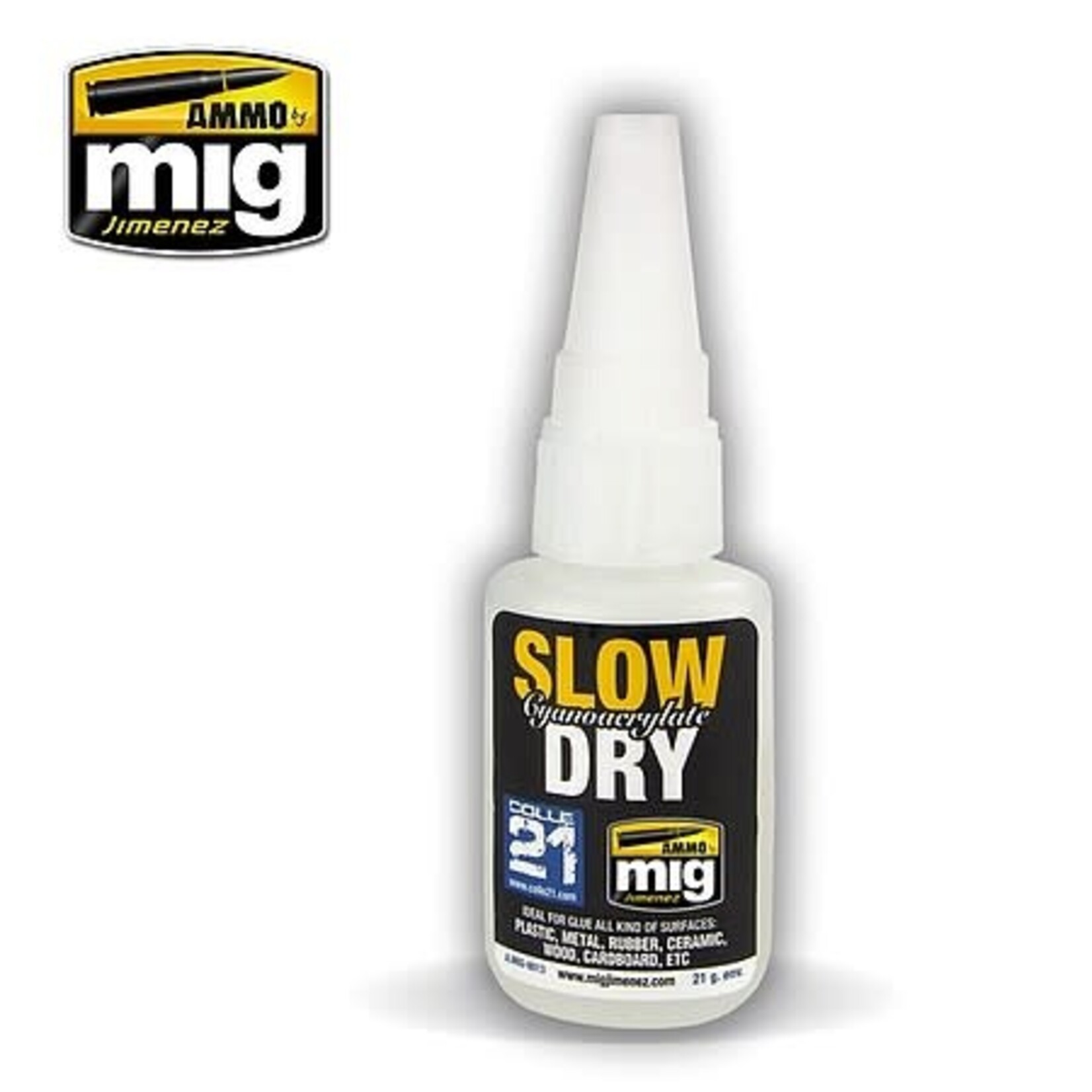 Ammo 8034 Black Slow Dry Cyanoacrylate Glue 21g Bottle
