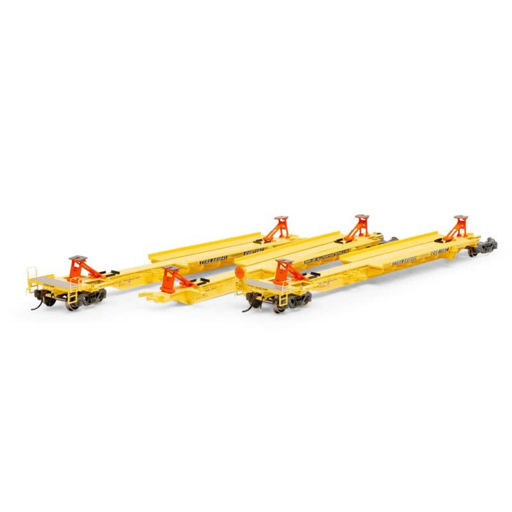 Athearn 15535 HO 57' Trinity Spine Car TTRX Faded 36104 - 3 Pack