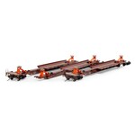 Athearn 15674 HO 57' Trinity Spine Car BNSF 300503 - 3 Pack