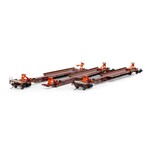 Athearn 15675 HO 57' Trinity Spine Car BNSF 300531 - 3 Pack