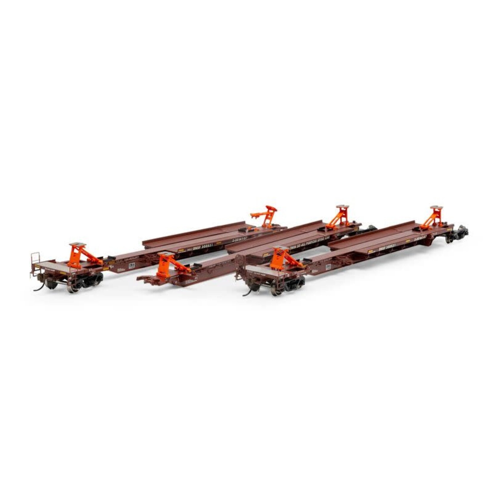 Athearn 15675 HO 57' Trinity Spine Car BNSF 300531 - 3 Pack
