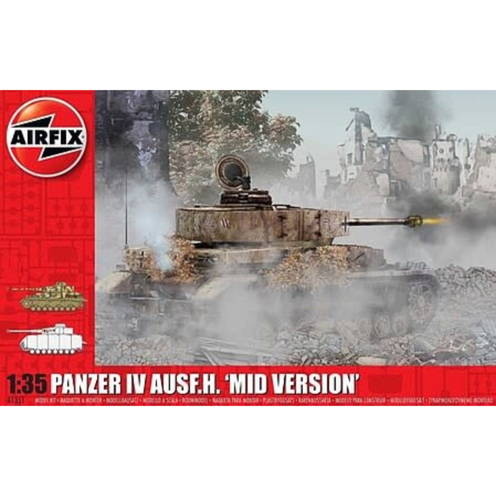 Airfix 1351 1/35 Panzer IV AUSF.H. Mid Version Tank