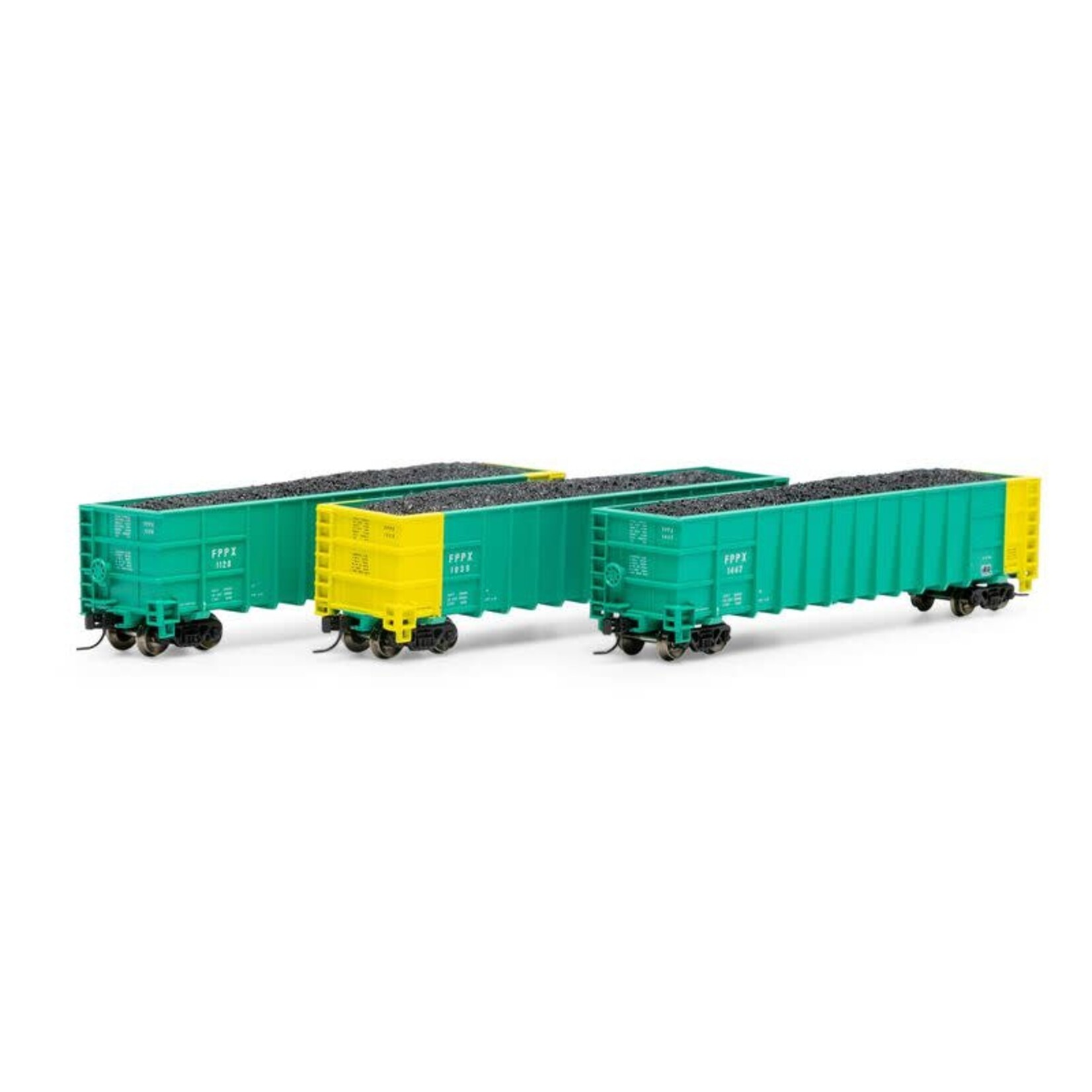 Athearn 3886 N Thrall High Side Gondola w/ Load FPPX 1 - 3 Pack