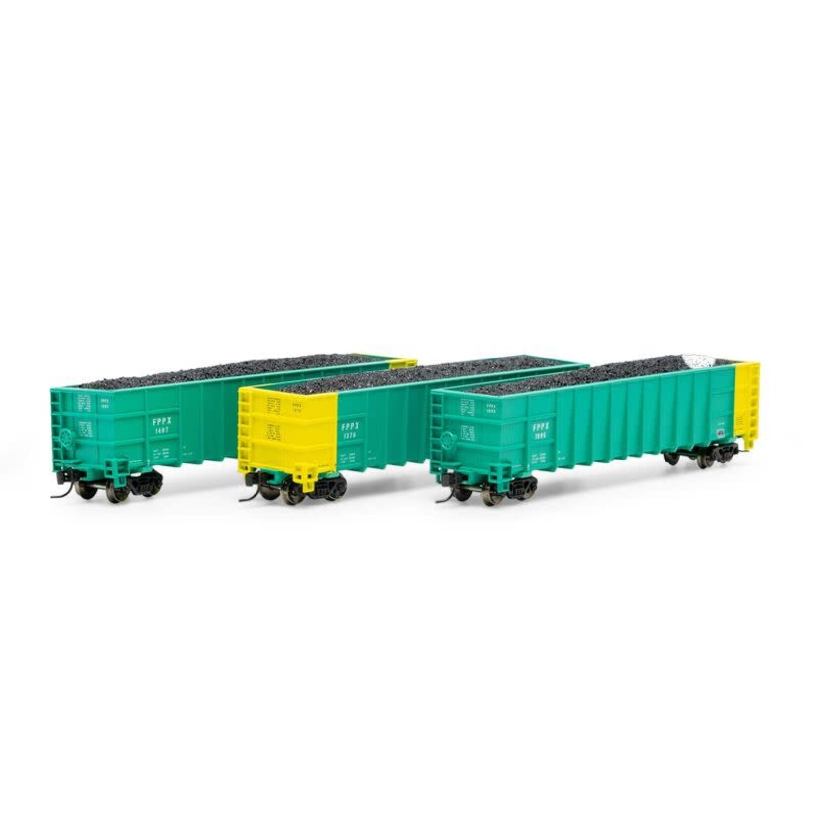 Athearn 3887 N Thrall High Side Gondola w/ Load FPPX 2 - 3 Pack