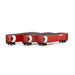 Athearn 3881 N Thrall High Side Gondola w/ Load CPR 2 - 3 Pack