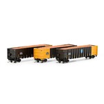 Athearn 3876 N Thrall High Side Gondola w/ Load DJJX 3 - 3 Pack
