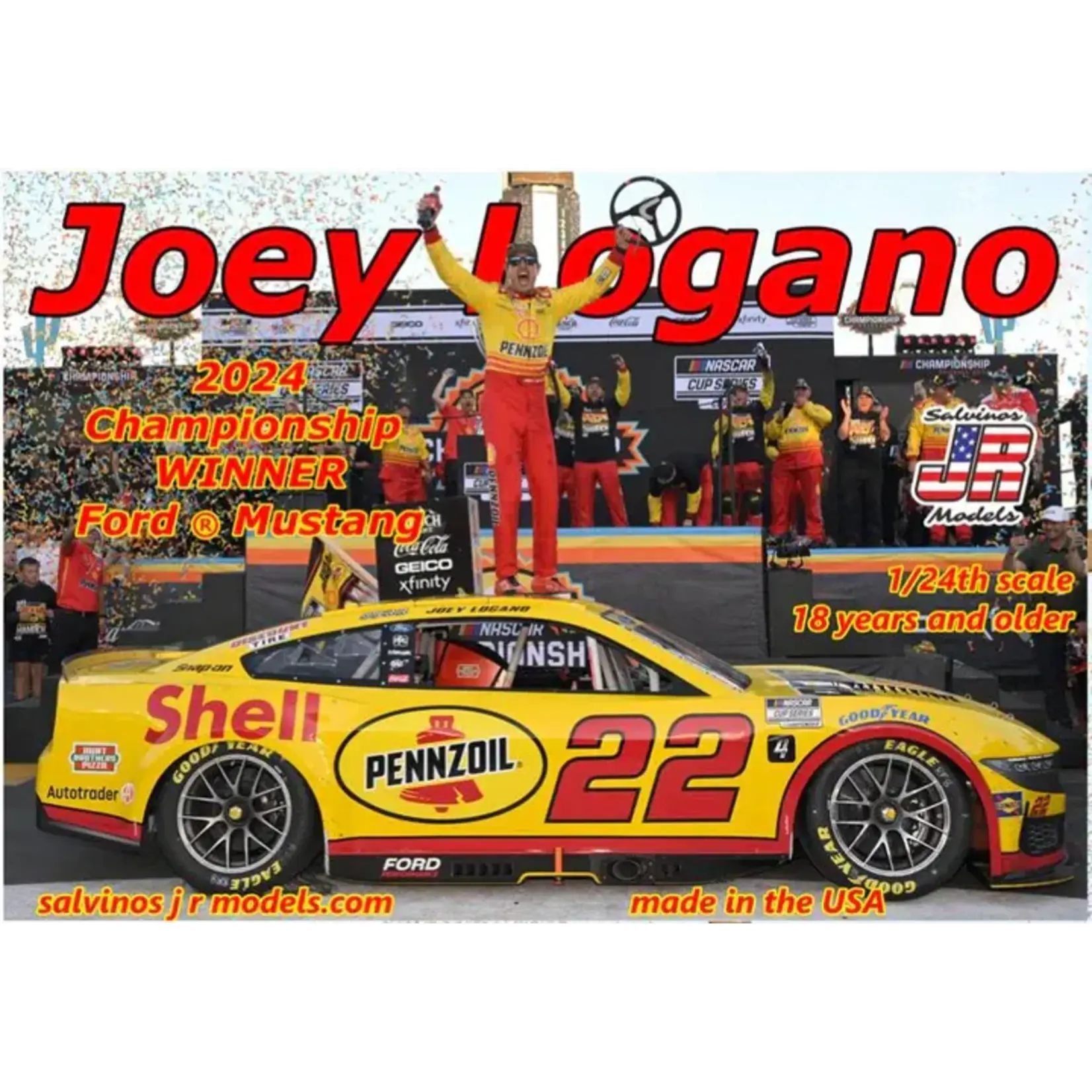 Salvinos PF2024JLNC 1/24 Ford Mustang Joey Lagano 2024 Champ